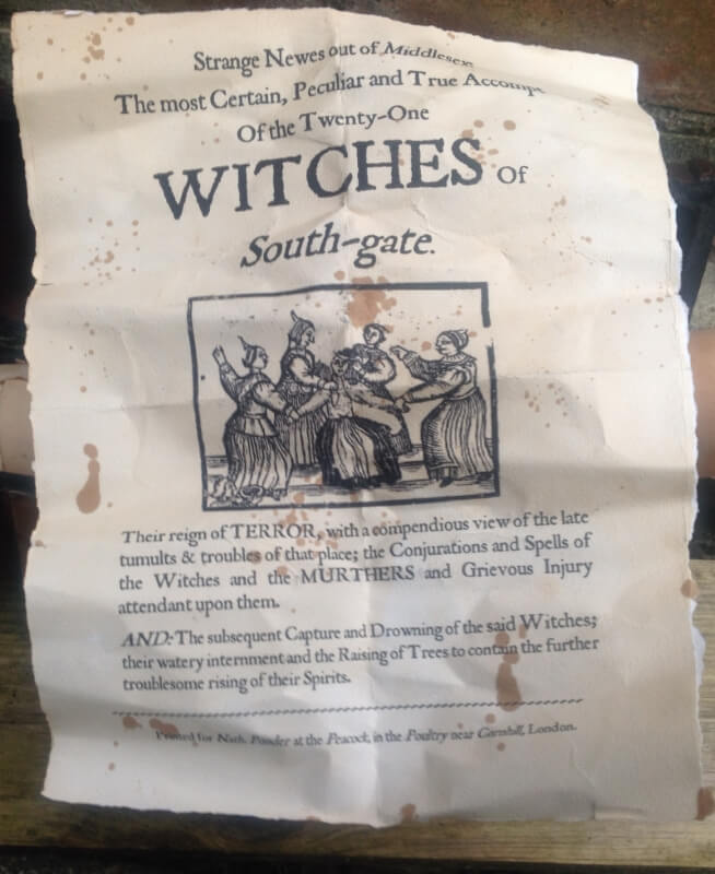 handbill found with scroll